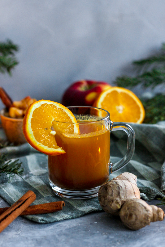 [Rezept] Schneller Apfel-Orangen-Punsch mit Ingwer (vegan) – cutiekulla